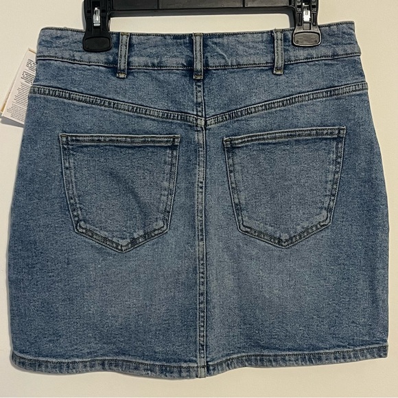 Michael Michael Kors Denim Gold Button Front Skirt - Picture 3 of 5